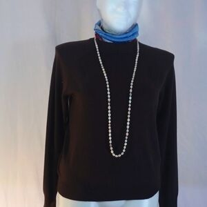 Hampshire studio womens top size L in a beautiful chocolate brown super soft